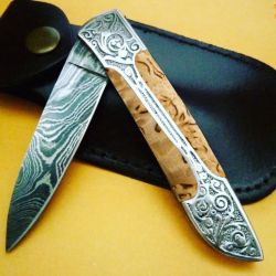 Curly Birch Pocket Knife