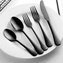 Black Flatware Set