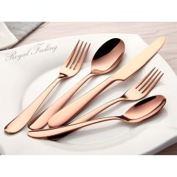 Rose Gold Silverware Set